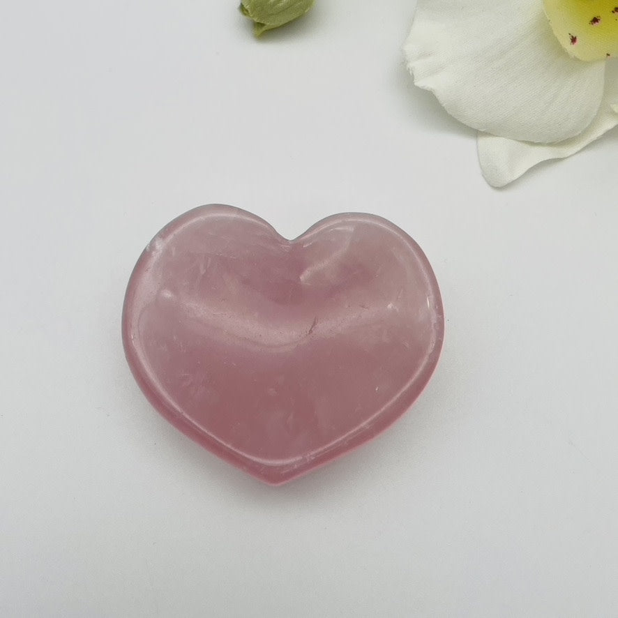 ST1836 Rose Quartz 2" Heart Plate