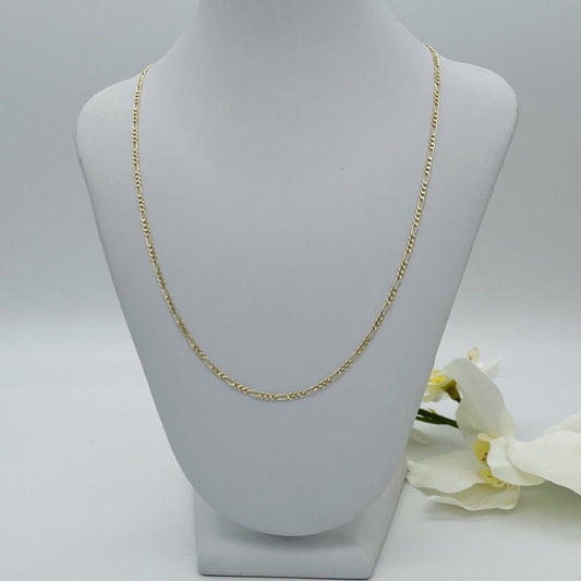 G05CH 14K Gold Figaro Chain 1.9mm. X 22"