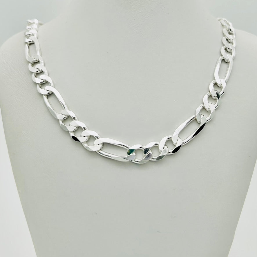 S1448CH Super Flat Figaro Chain 9mm. X 30"