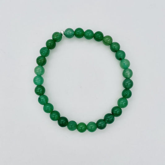 ST1024BL Green Aventurine Bracelet 6mm. 7"