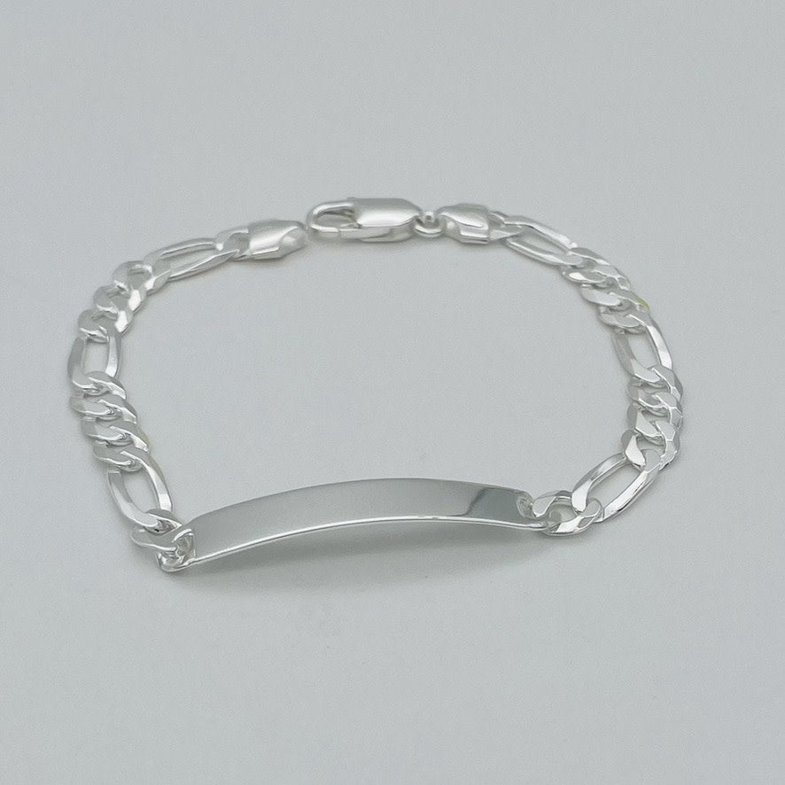 S1706BL Flat Figaro ID Bracelet 6.5mm. X 7"