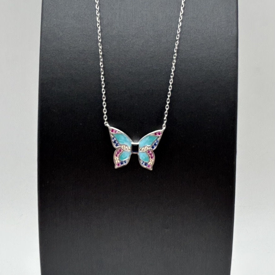 Z1796NL Butterfly Necklace 17.5"
