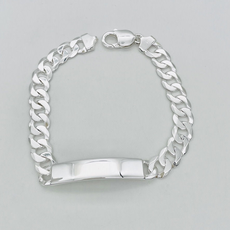 S1651BL Flat Curb ID Bracelet 10mm. X 9"