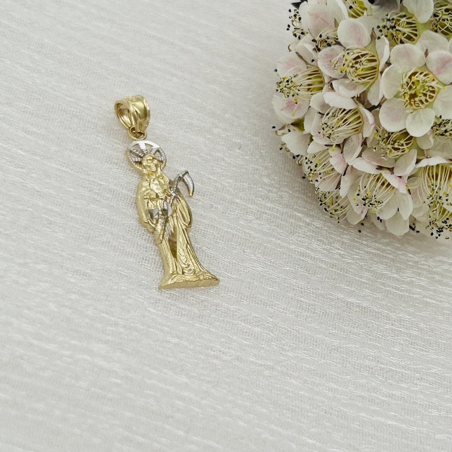 G279P 14K Gold Santa Muerte 13mm