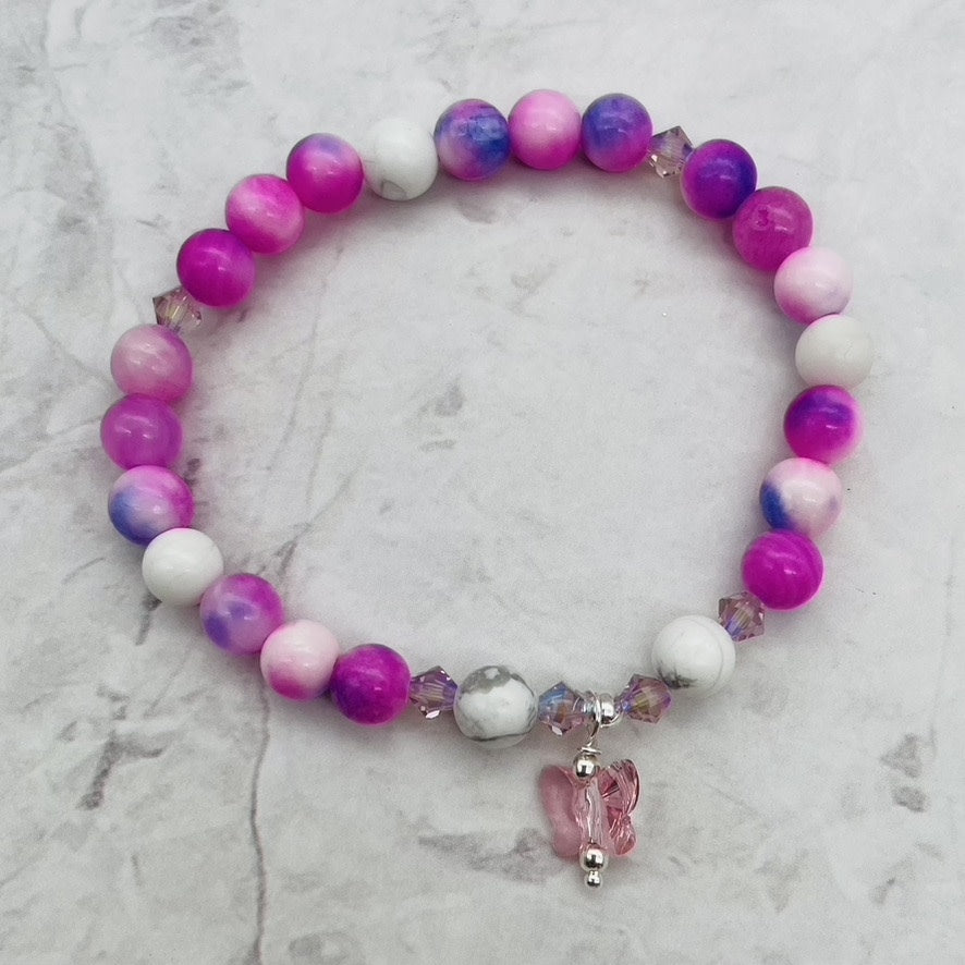 CH956BL Mountain Jade Bracelet 6.5"