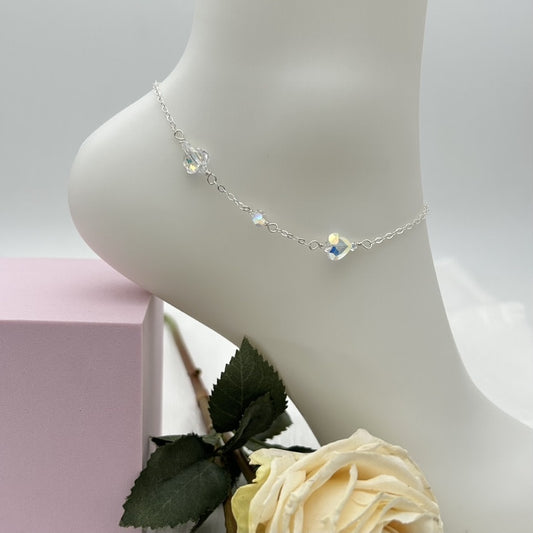 C1398 SW Hearts Anklet 10"