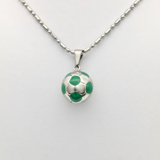 SS914 Soccer Ball Necklace 18"