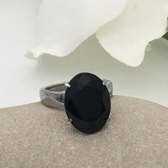 SS1295 Oval Ring Black #6 Final Sale