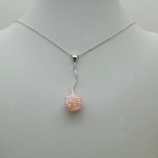 C1412NL  Pink Necklace 18"