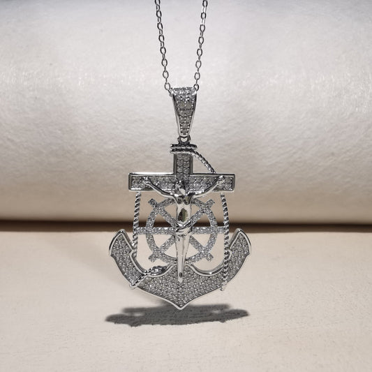 Z1855P Anchor Pendant 45mm. x 30mm.