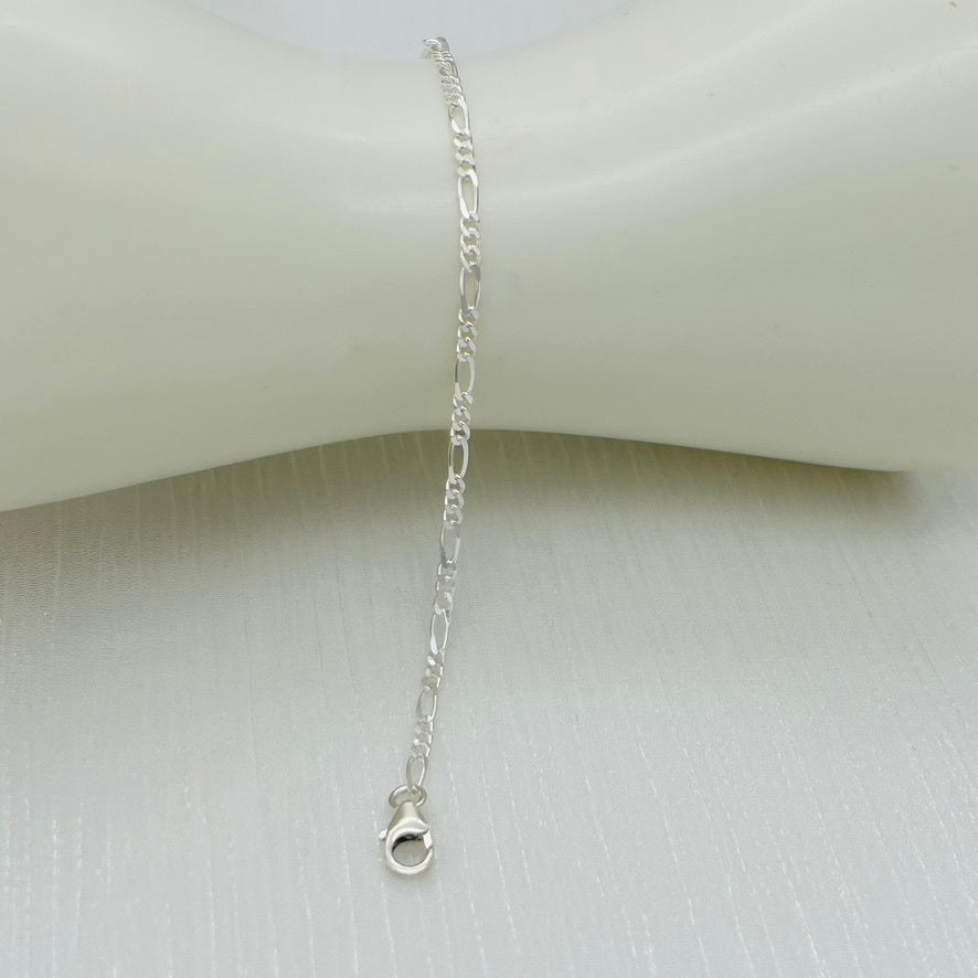 S1572BL Figaro Bracelet 2.1mm. X 6.5"