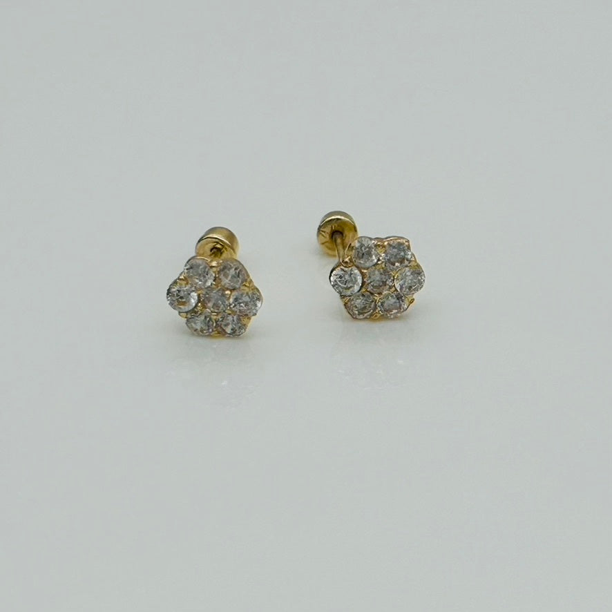 14KG356 Flower Earrings 5mm.