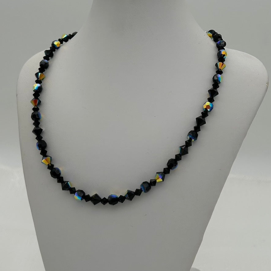 C1444 SW Black Necklace 17"