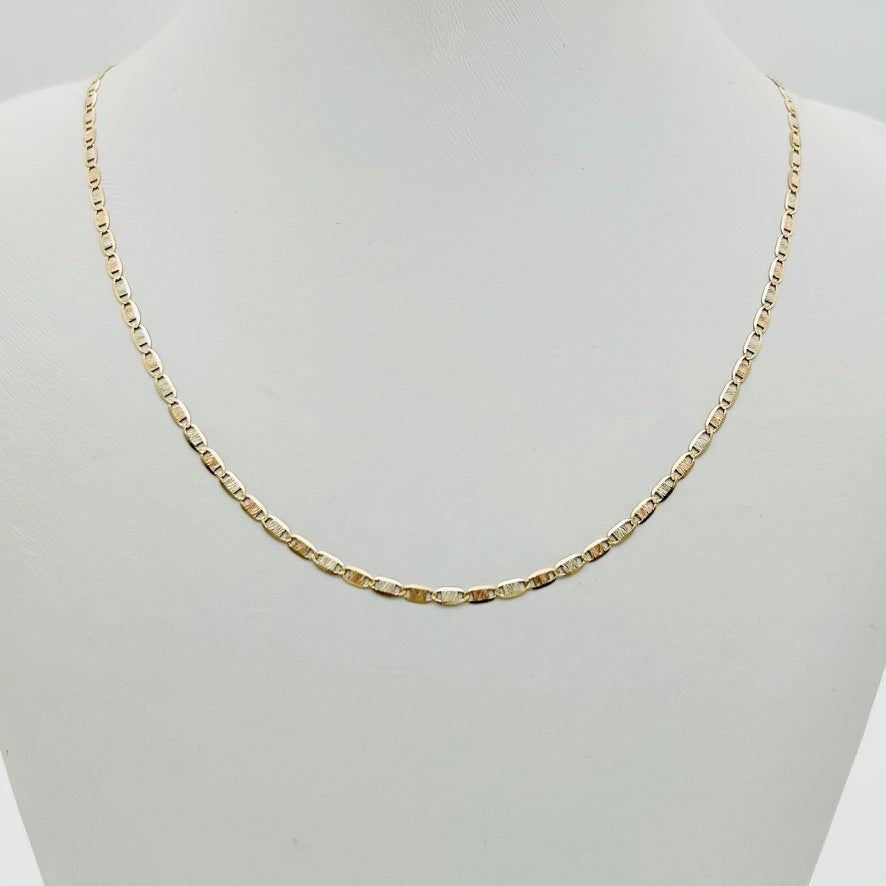 G383CH 14K Gold Marina chain 2.1mm. X 16"