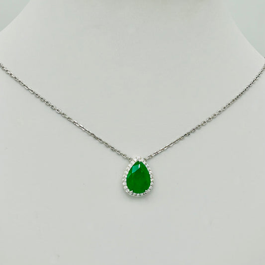 St1958 Emerald Necklace 18"