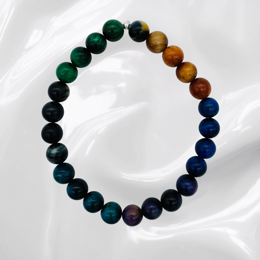 ST1934BL Tiger Eye Bracelet 8"