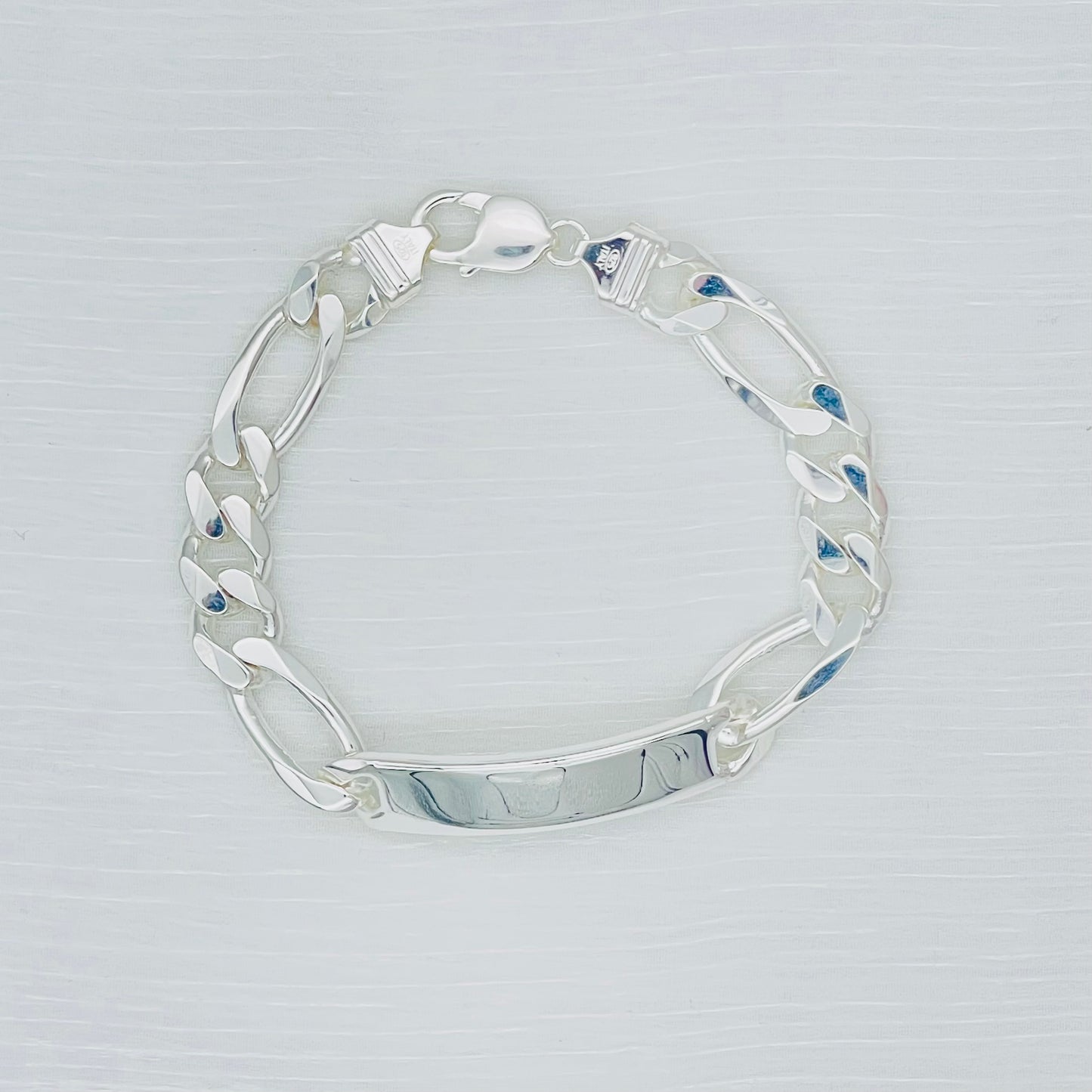 S1138BL Super Flat Figaro ID Bracelet 10mm. X 8"
