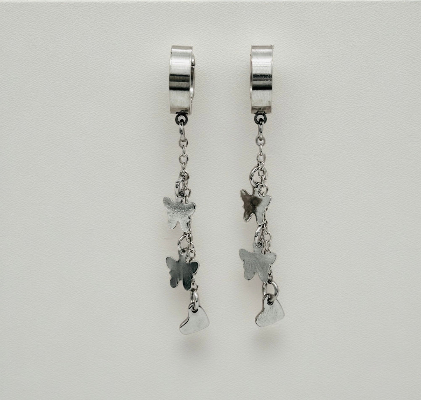 SS1543ER Butterflies Huggie Earrings