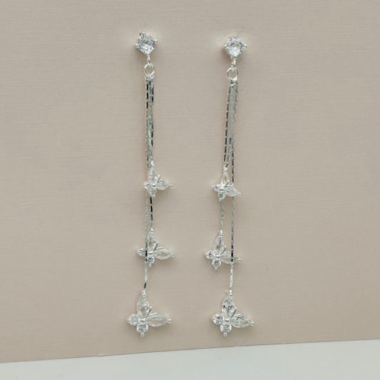 Z1626ER Butterflies Earrings 70mm. Long