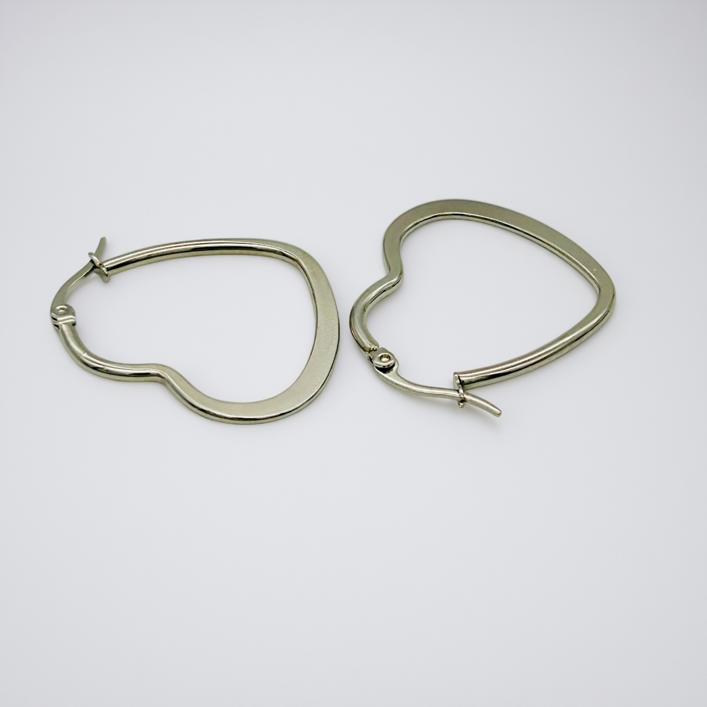 SS970 Heart Hoop Earrings 32mm.