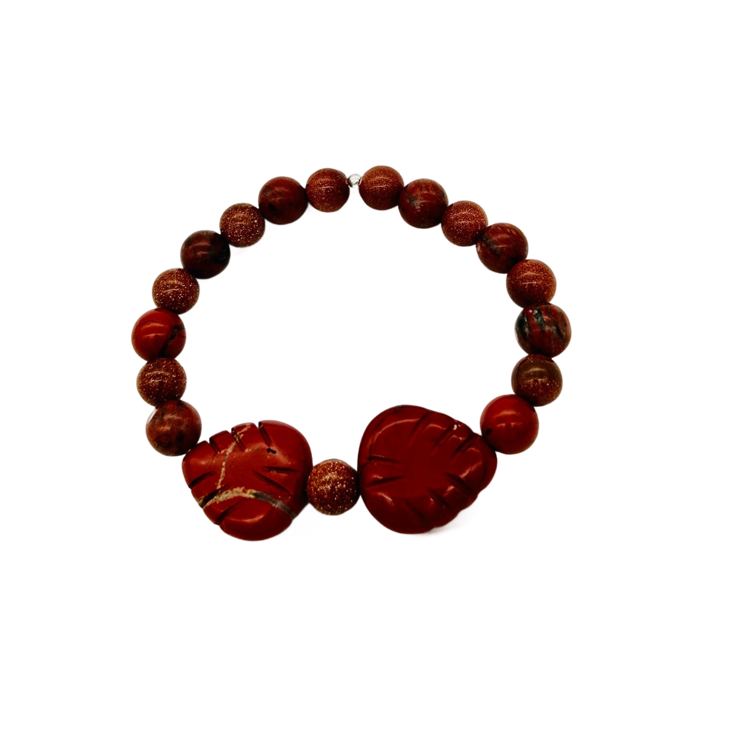 ST1291BL Red Jasper Bracelet 7"