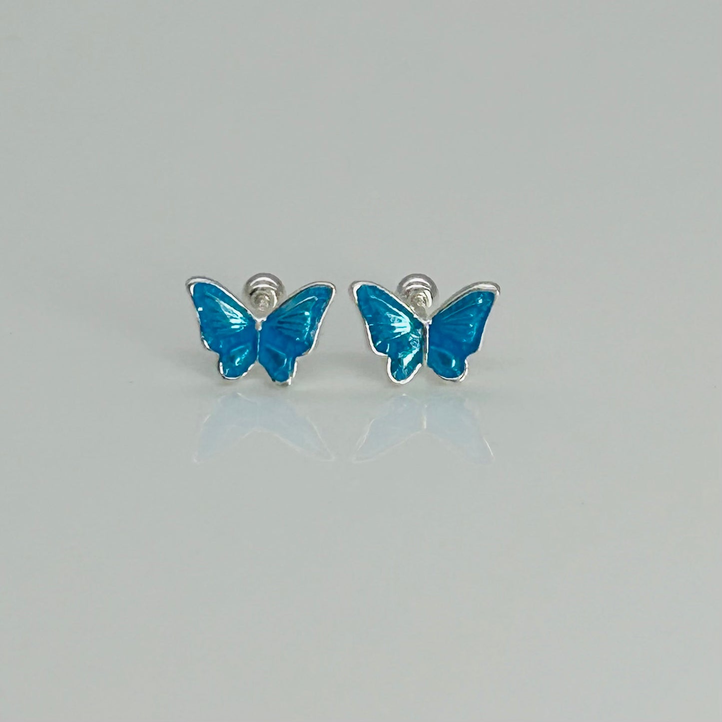 S1705 Blue Butterflies Earrings