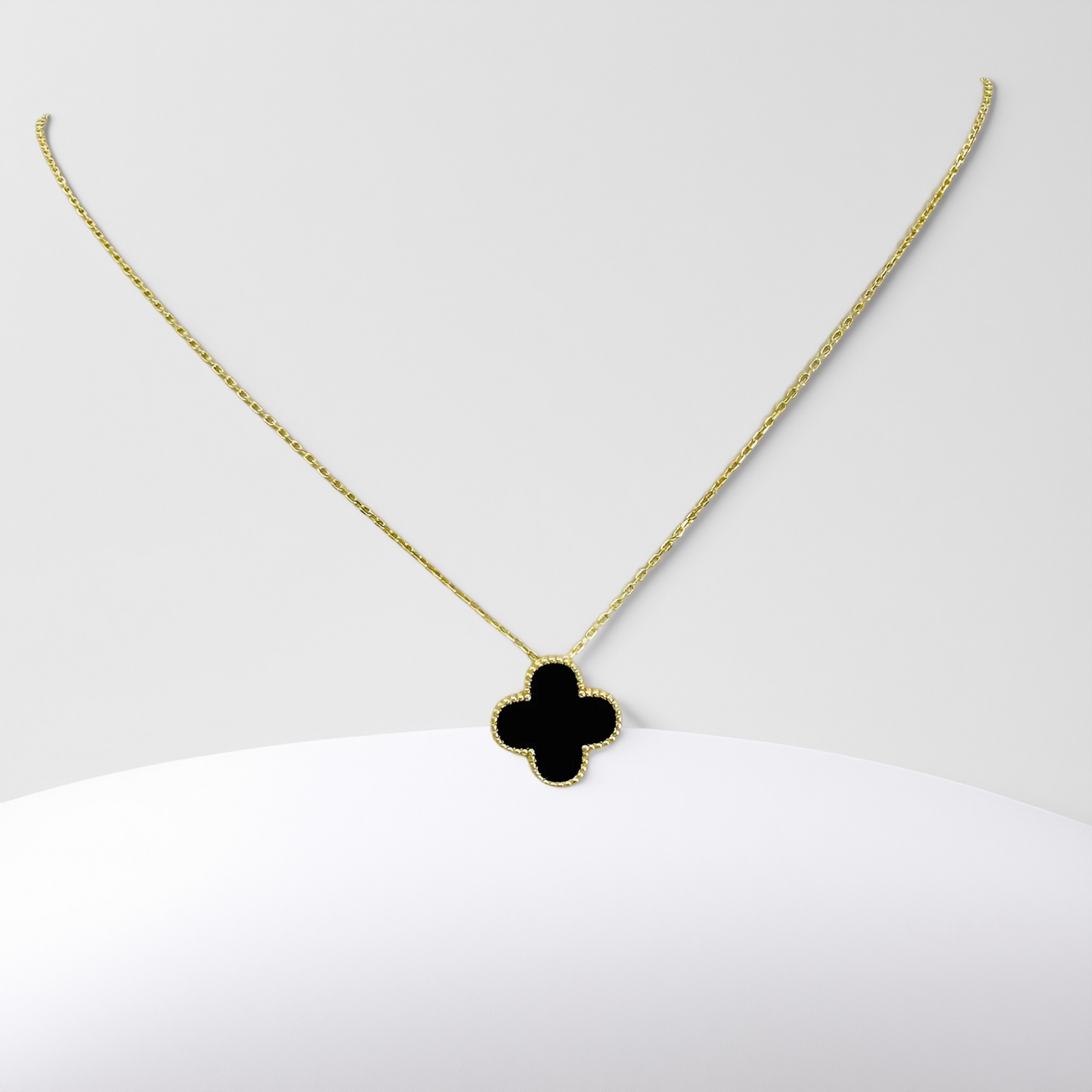 S1873 Gold Plated Clover Necklace 18"
