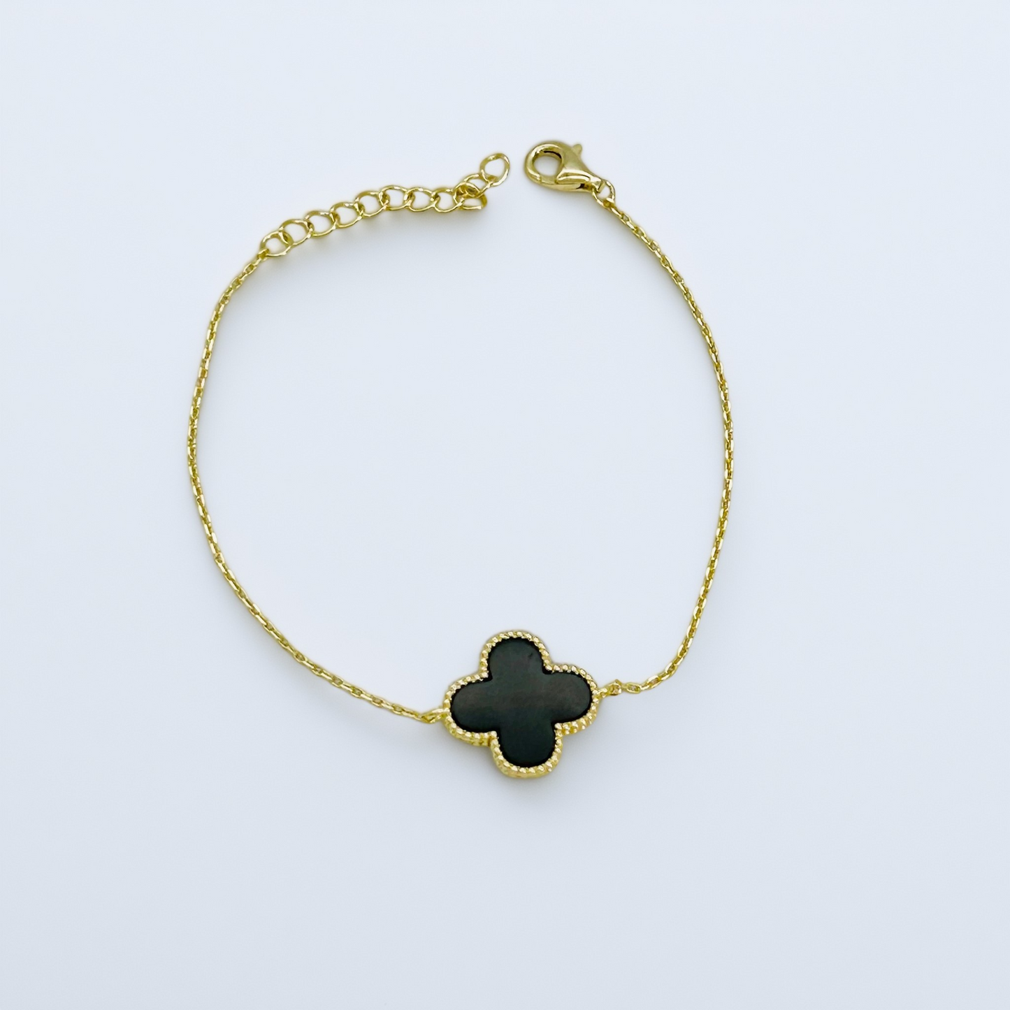 S1873 Gold Plated Clover Bracelet 7.5"
