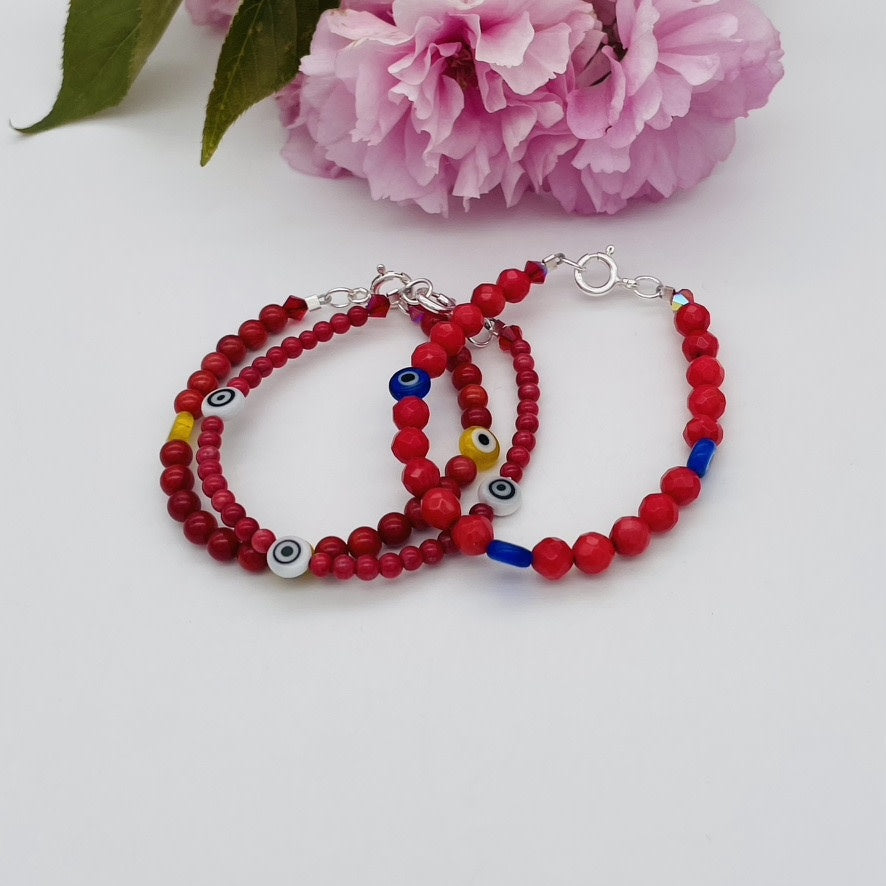 CH947BL Red Dyed Bamboo coral With Eyes 5"