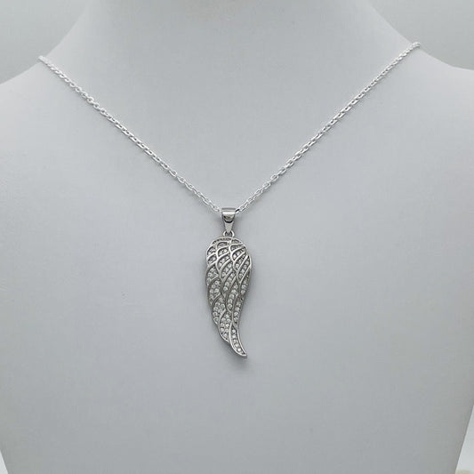 Z1532 Wing Necklace 18"