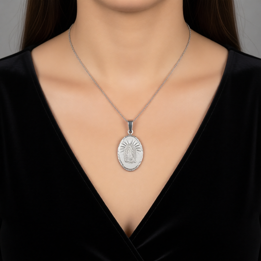 S1961P Virgin Mary Pendant 42mm.
