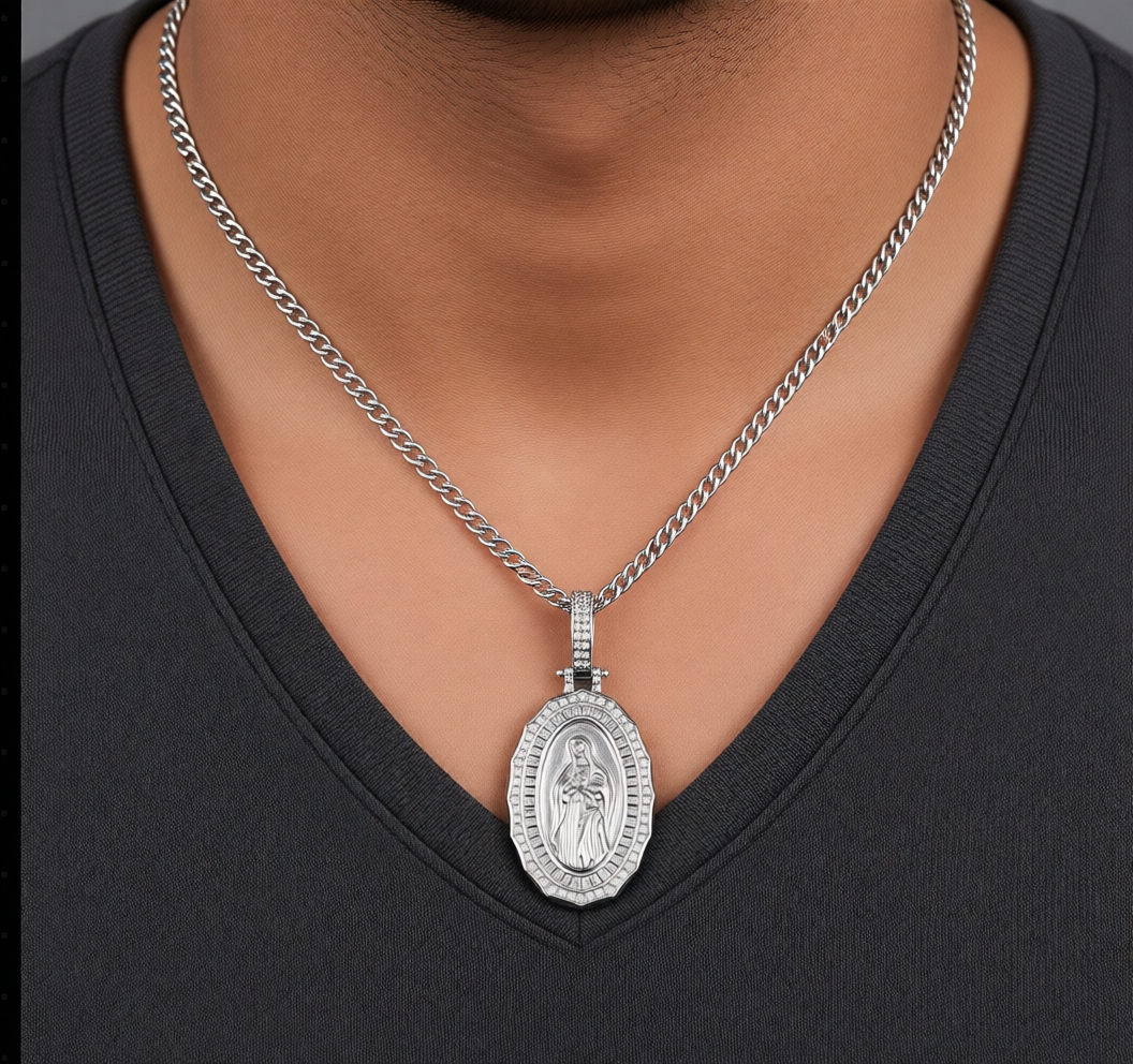 Z1565P Mother Mary Pendant 65mm
