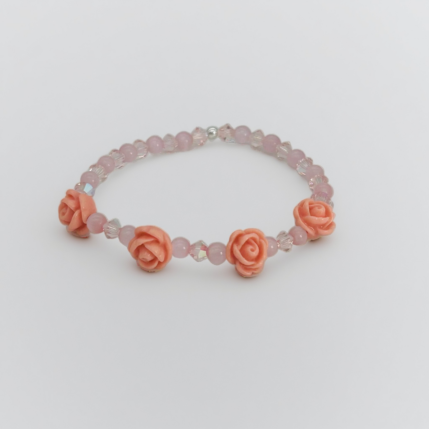 CH987BL Peach Flowers 6"