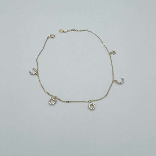 G-218 14K Gold Anklet 10"