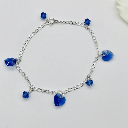 C1268 SW Anklet Sapphire 9"
