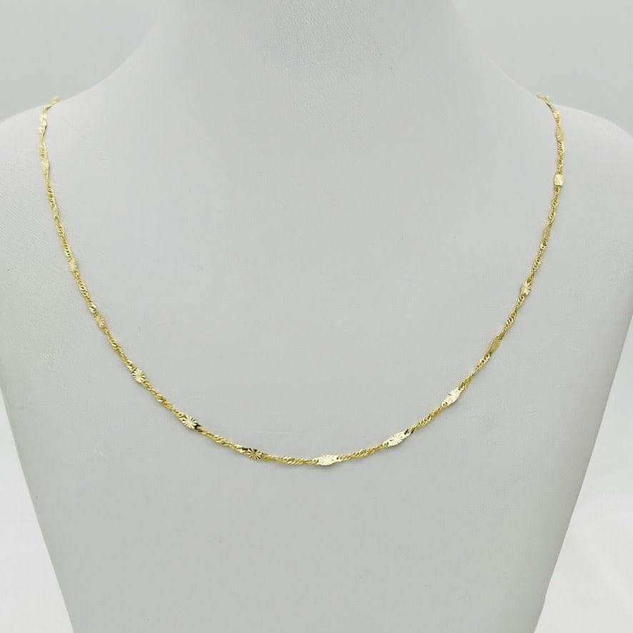 G282 14K Gold Singapore Chain 1.4mm. X 24"