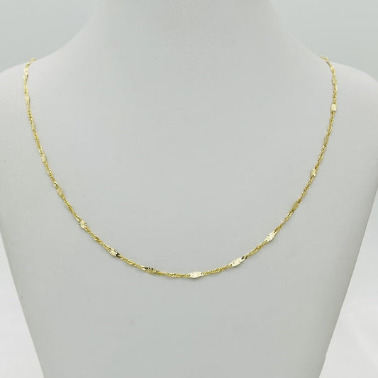 G282 14K Gold Singapore Chain 1.4mm. X 24"