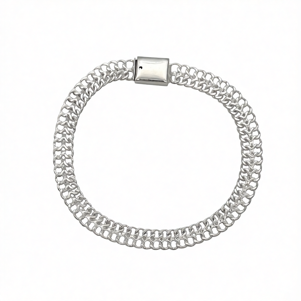 S1947 Double Curb Bracelet 8mm. X 9"