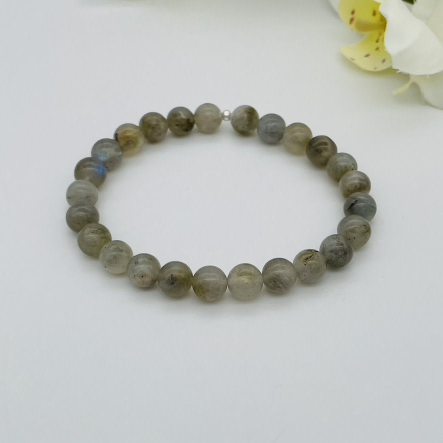 ST1379BL Labradorite Bracelet 8mm. x 7"