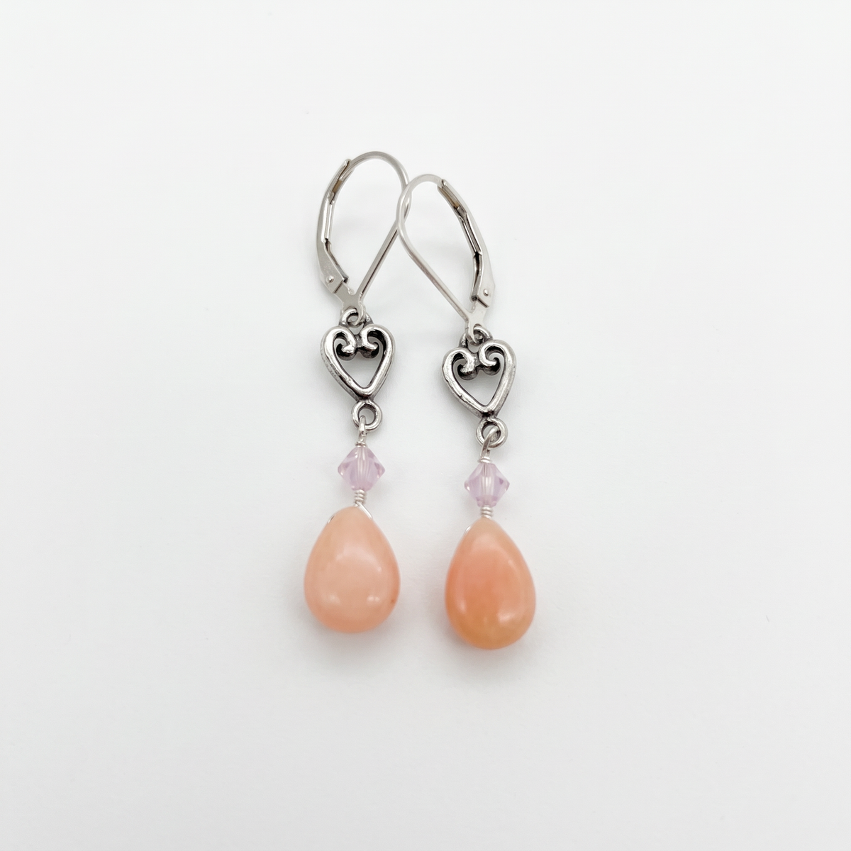ST2009 Pink Opal Earrings