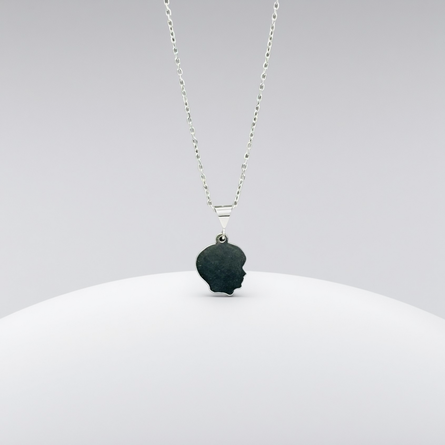 S1901 Boy Silhouette Necklace 18"