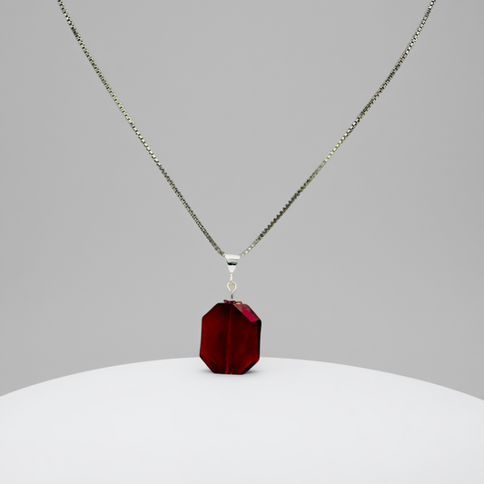C1306 Ruby Necklace 18"