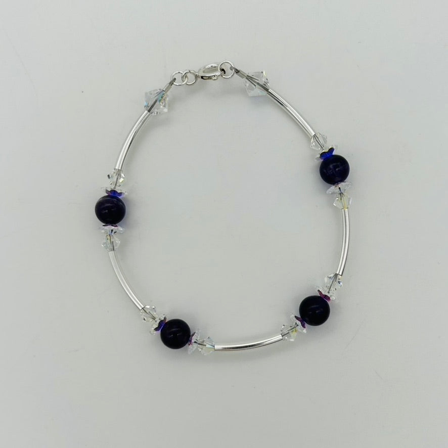 ST1222BL Amethyst Bracelet 7"