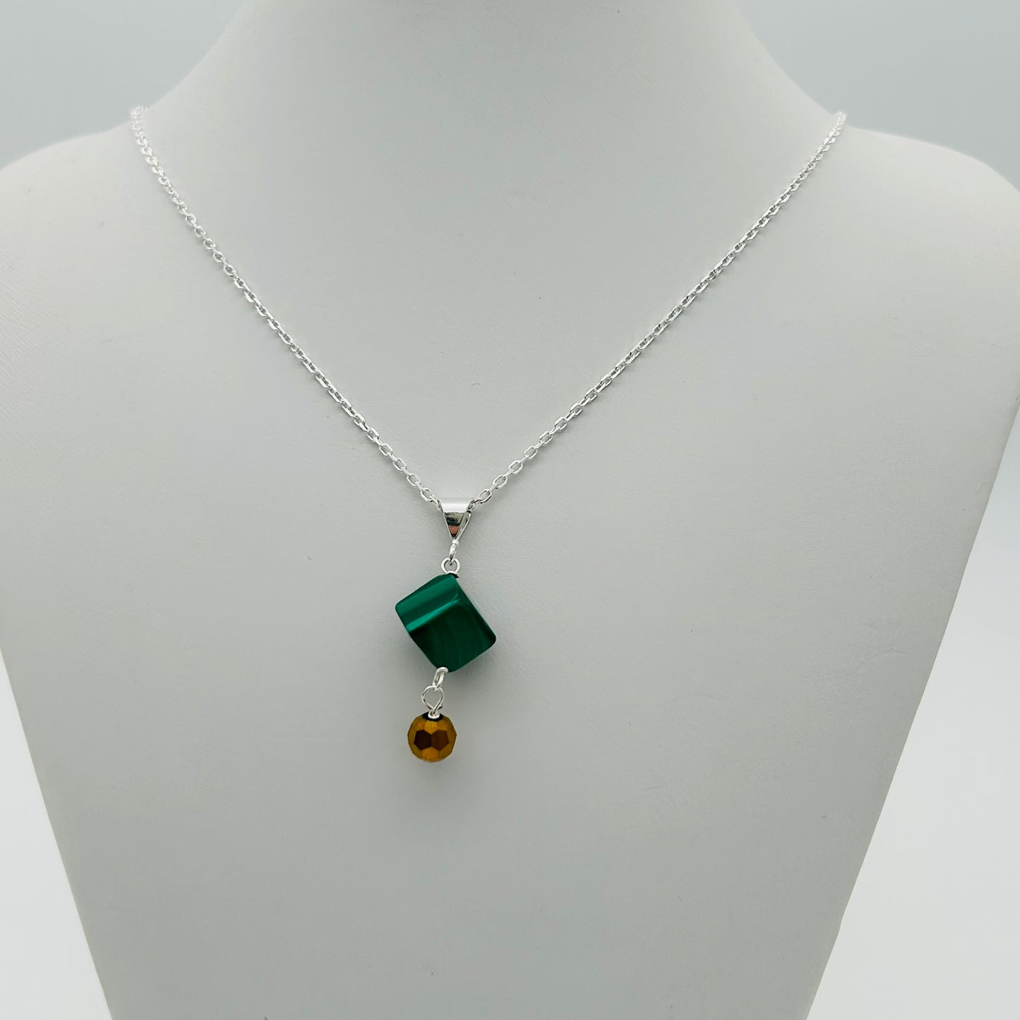 ST1491NL Malachite Necklace 18"