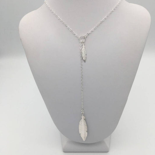 S1381 Feathers Necklace 19"