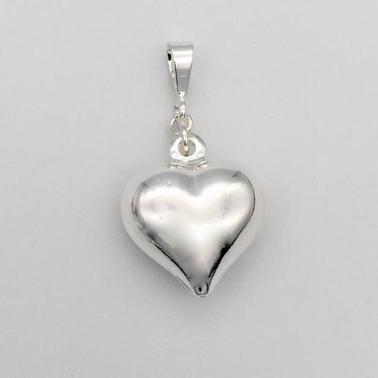 S1388P Puff Heart Pendant 40mm. x 25mm.