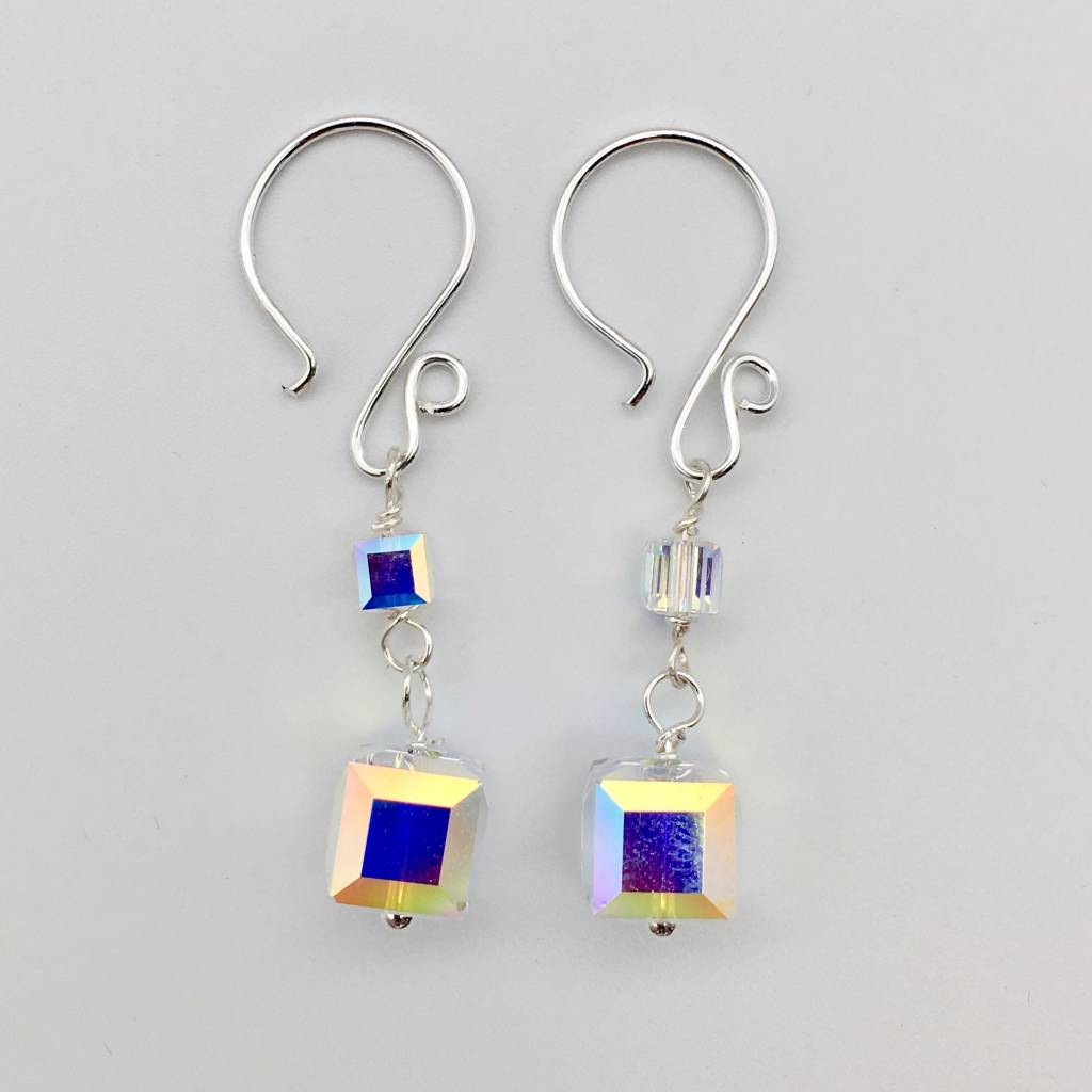 C1171 AB Square Earrings