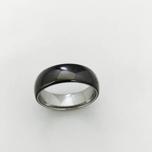 T780 8mm. Black Plated Tungsten Ring