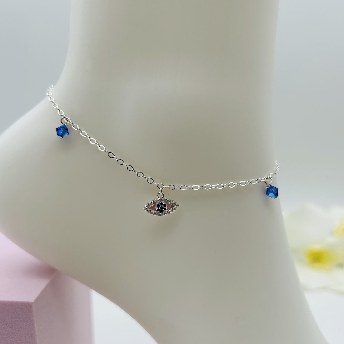 C1390 SW Hamsa Anklet 9"