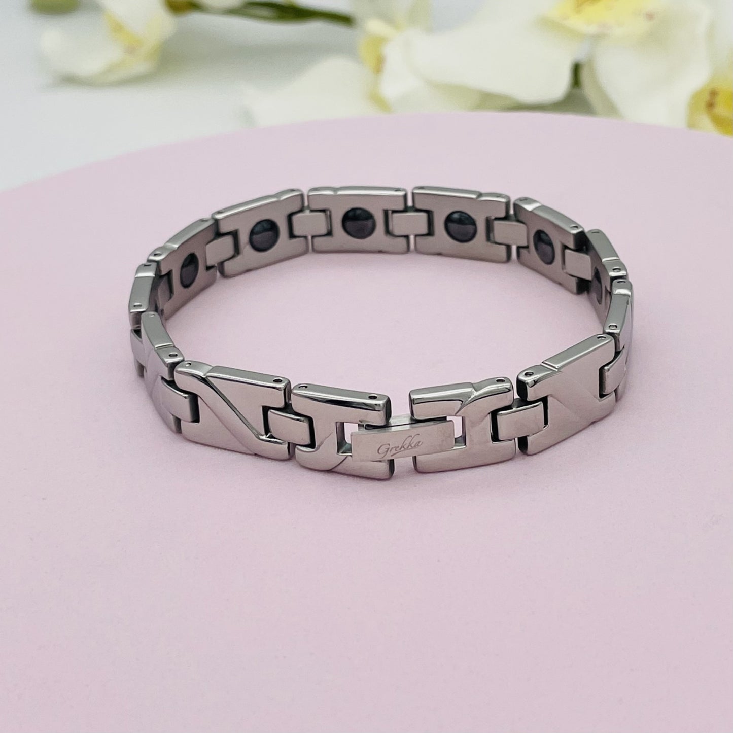SS1526BL Bracelet With Germanium 10mm x 8"
